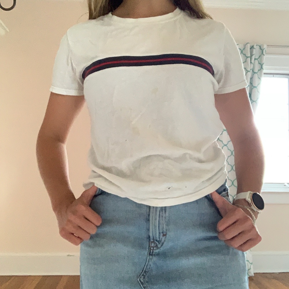 Brandy Melville Sweatered Stripe Tee